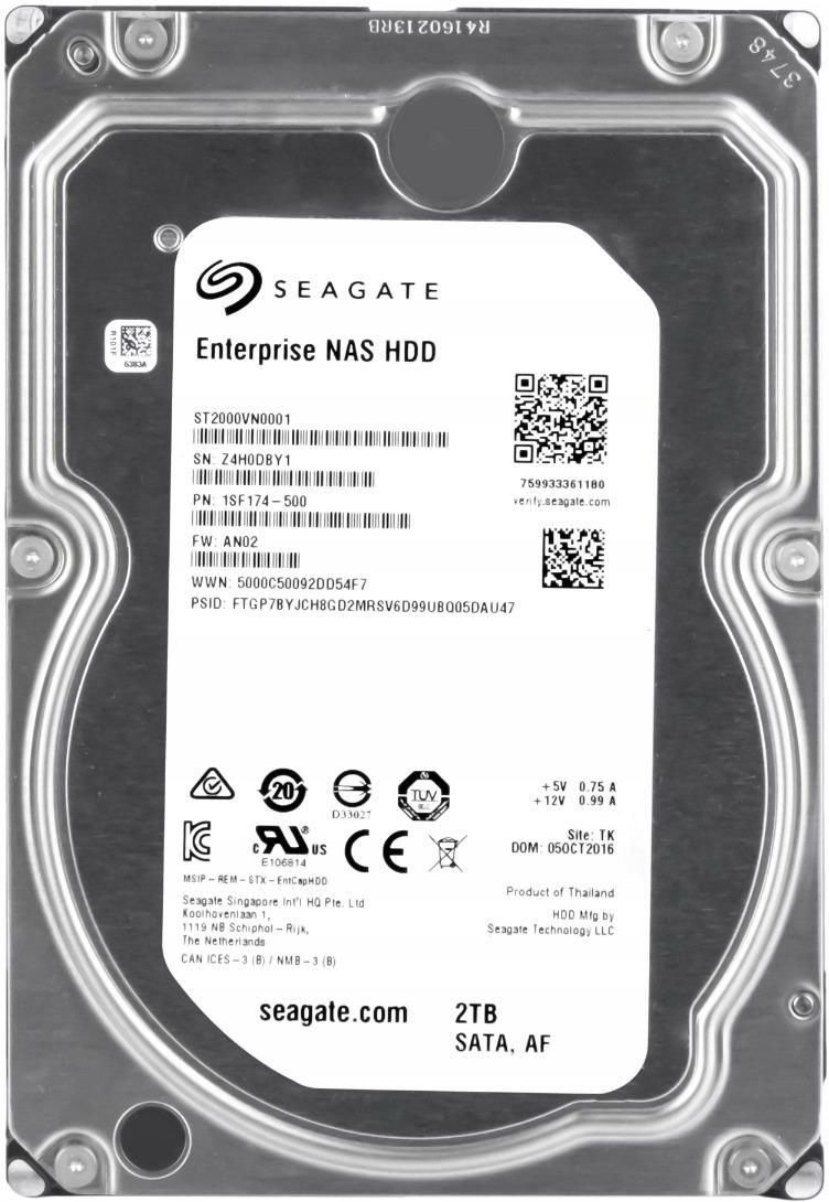 HDD Seagate ST2000VN0001 2 ТБ 3,5″ SATA — б/у — ілюстрація моделі