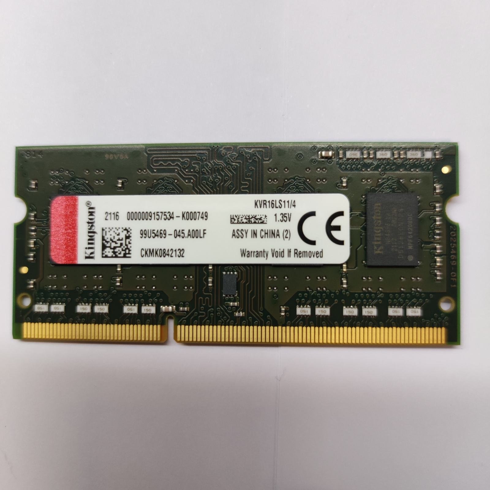 Пам’ять Kingston 4 ГБ DDR3L-1600 SO-DIMM — б/у — ілюстрація моделі